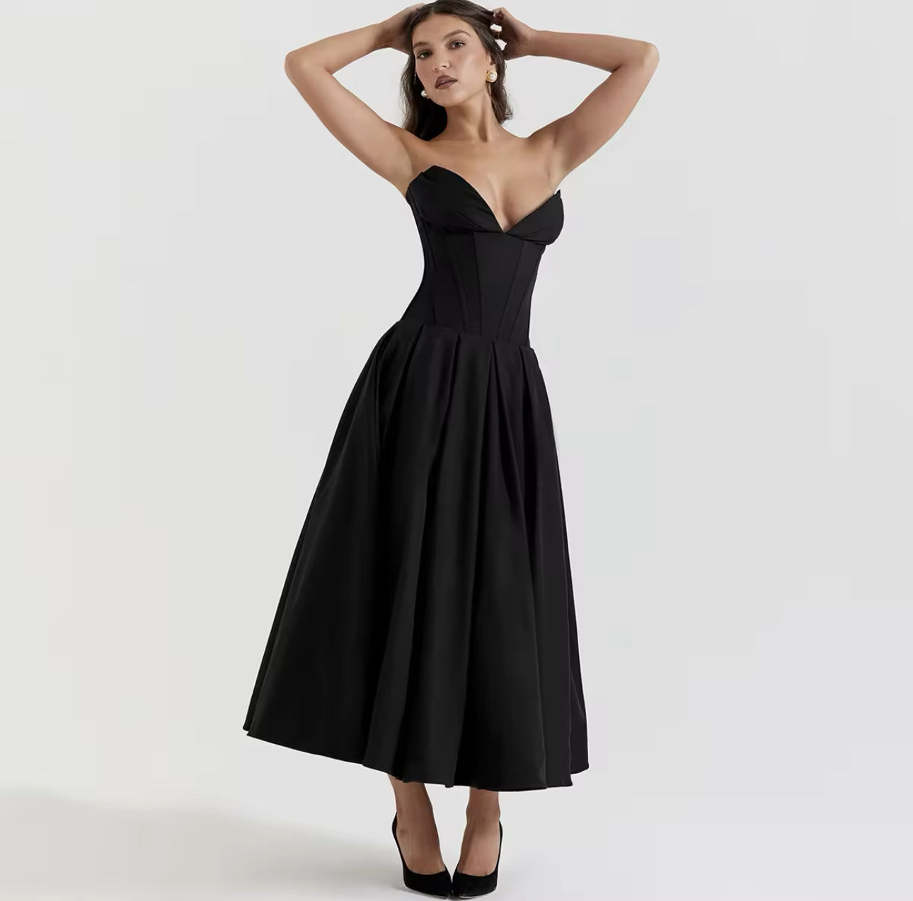 VALÉRIA—CORSET MIDI DRESS