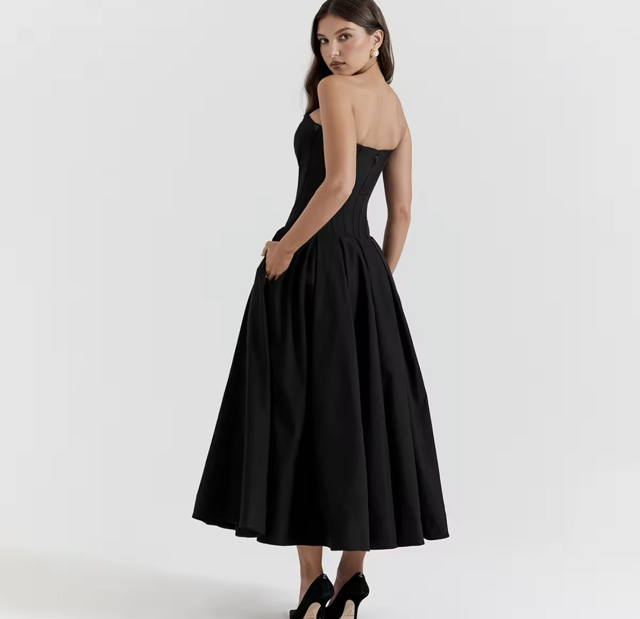 VALÉRIA—CORSET MIDI DRESS