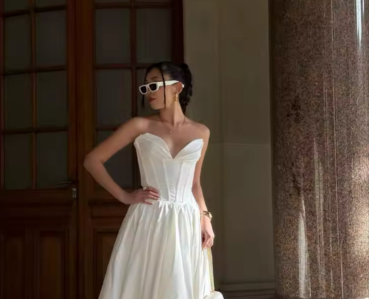 VALÉRIA—CORSET MIDI DRESS