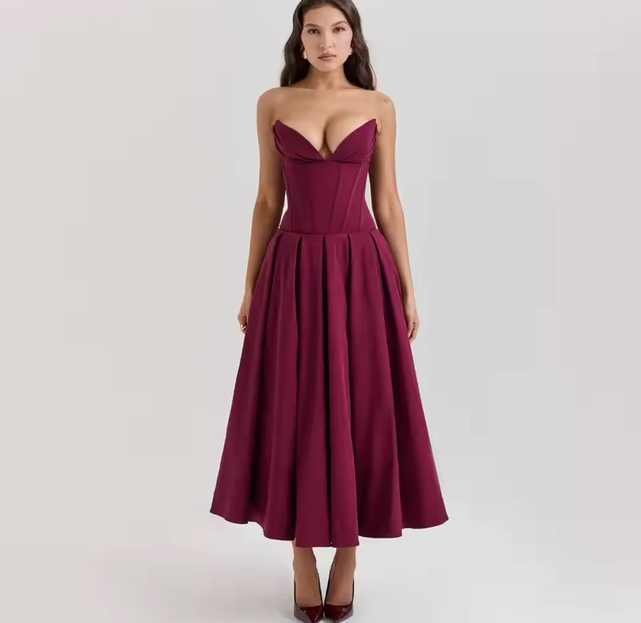 VALÉRIA—CORSET MIDI DRESS