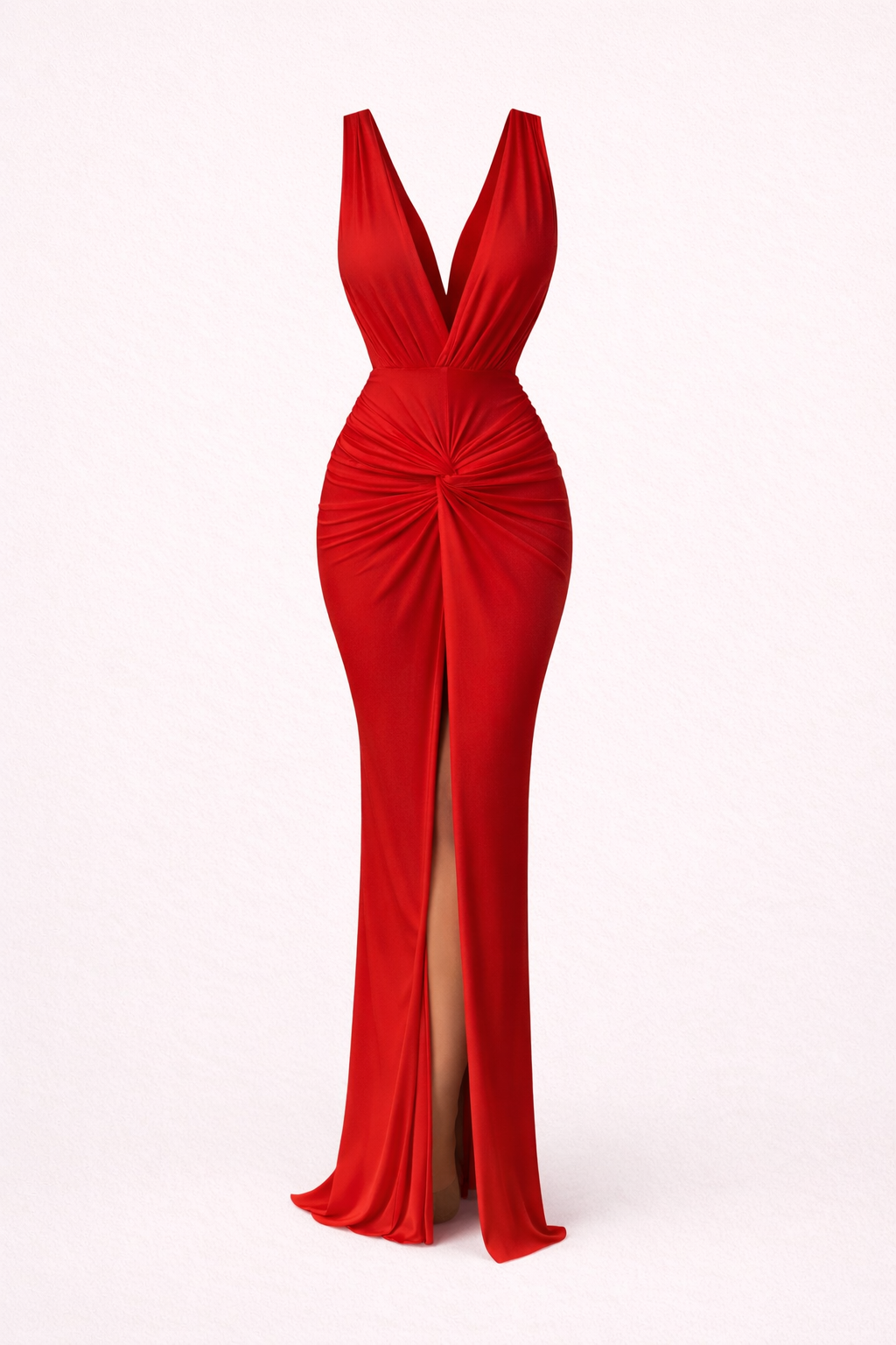 LÉORA—DRAPED EVENING DRESS