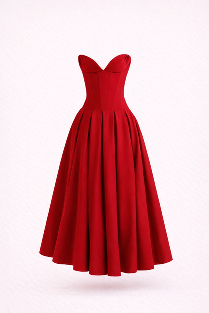 VALÉRIA—CORSET MIDI DRESS