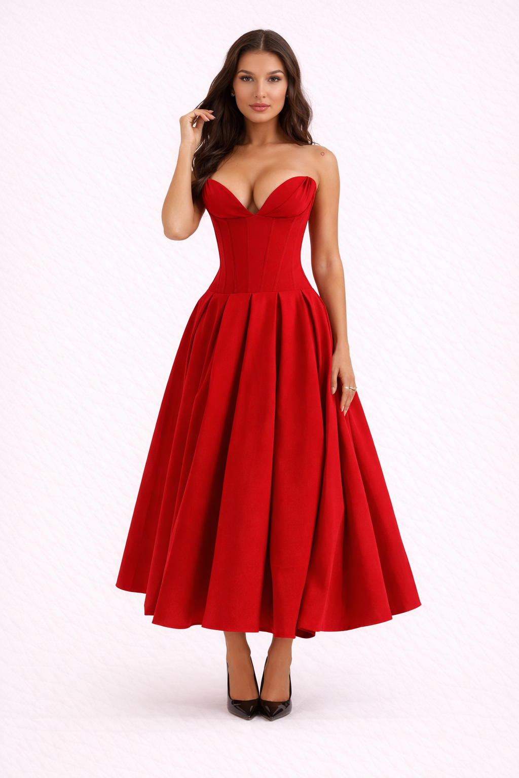 VALÉRIA—CORSET MIDI DRESS